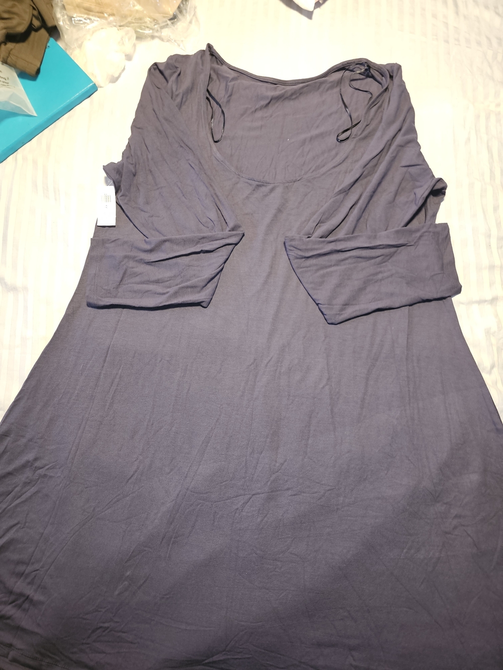 Old Navy Long Sleeve Scoop Neck Dress - Slate Blue